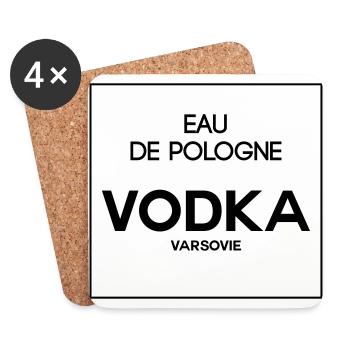 EAU DE POLOGNE - Dessous de verre (lot de 4) - blanc - Devant