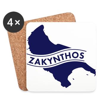 Zakynthos - Untersetzer (4er-Set) - Weiß - Vorne