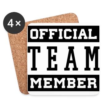 OFFICIAL TEAM MEMBER - Untersetzer (4er-Set) - Weiß - Vorne