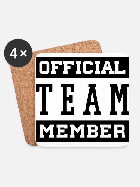 OFFICIAL TEAM MEMBER - Untersetzer (4er-Set) - Weiß