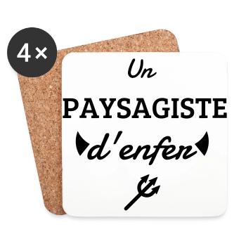 Landscaper Garden Landschaft Garten Paysagiste - Coasters (set of 4) - white - Front