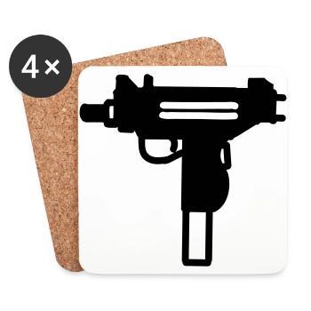 Mac 10 - Dessous de verre (lot de 4) - blanc - Devant