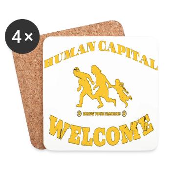 hc welcome - Untersetzer (4er-Set) - Weiß - Vorne