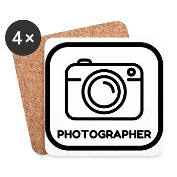Fotograf / Fotografie / Bild / Video - Untersetzer (4er-Set) - Weiß - Vorne