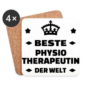 Physiotherapy Physio Krankengymnast Kiné Doctor - Coasters (set of 4) - white - Front