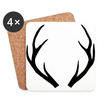 Bois majestueux - Dessous de verre (lot de 4) - blanc - Devant