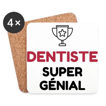 Dentist Zahnarzt Dentiste Zahnärztin Medecine - Coasters (set of 4) - white - Front