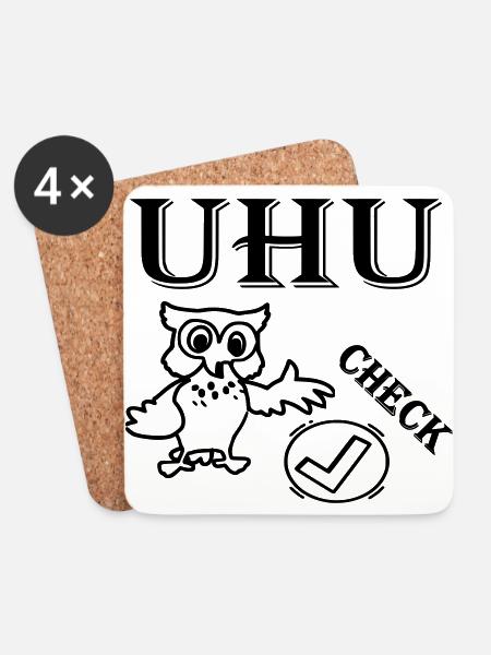 UHU unter hundert - Untersetzer (4er-Set) - Weiß