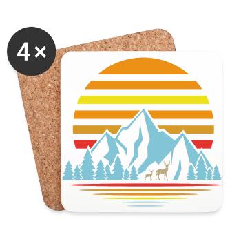 Aventure Outsider Outdoor Nature - Dessous de verre (lot de 4) - blanc - Devant