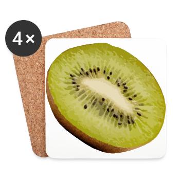 Kiwi - Untersetzer (4er-Set) - Weiß - Vorne