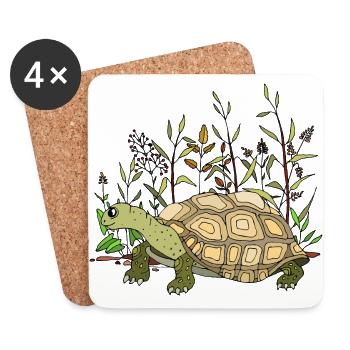 Turtle - Coasters (set of 4) - white - Front