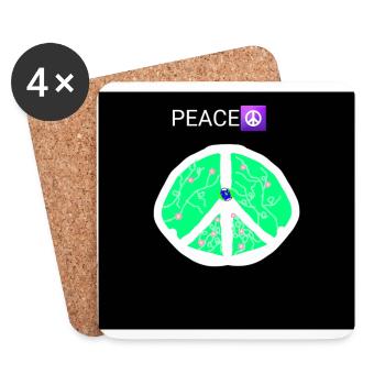 Peace - Coasters (set of 4) - white - Front