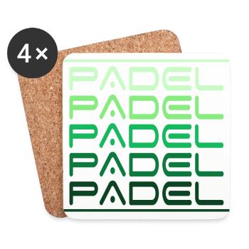 Padel Padel Tennis Padel Tennis Sport Paddle - Dessous de verre (lot de 4) - blanc - Devant