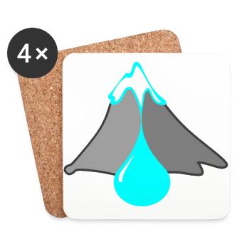 La Fonte Des Glaciers - Dessous de verre (lot de 4) - blanc - Devant
