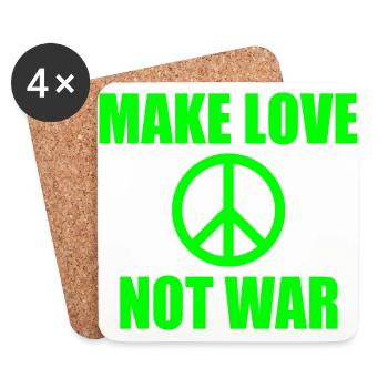 Make love not war - Untersetzer (4er-Set) - Weiß - Vorne