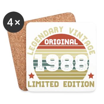 Legendary Vintage 1988 - Coasters (set of 4) - white - Front