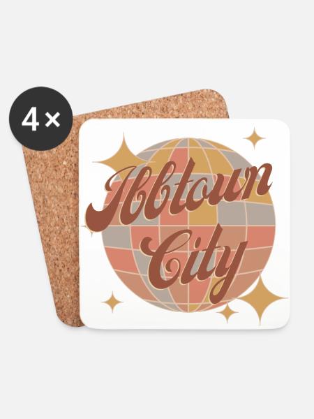 Ibbtown City Ibbenbüren City ibb town - Coasters (set of 4) - white