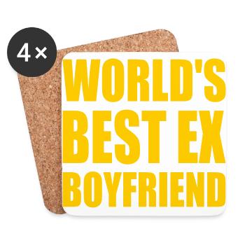 worlds best ex boyfriend - Untersetzer (4er-Set) - Weiß - Vorne