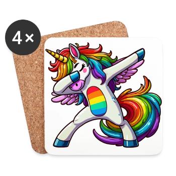 Dabbing Unicorn - Coasters (set of 4) - white - Front