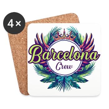 Barcelona Crew Holidays - Coasters (set of 4) - white - Front