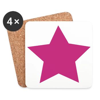 Star - Coasters (set of 4) - white - Front