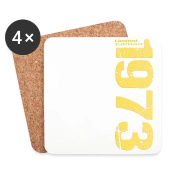 1973 Geburtstag limited Edition Gold - Untersetzer (4er-Set) - Weiß - Vorne