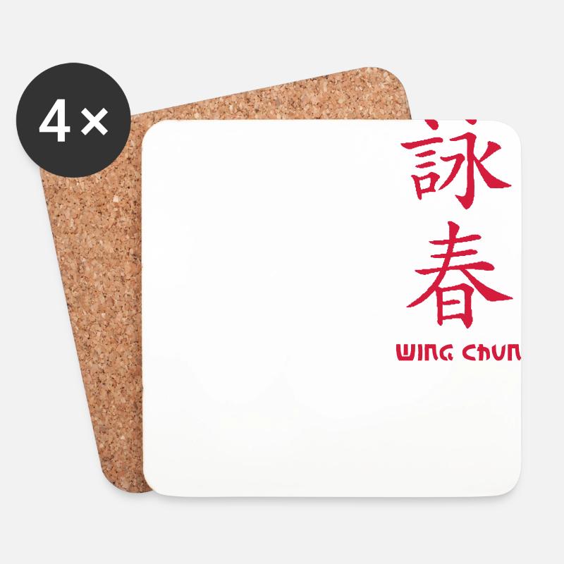 wing_chun1 - Untersetzer (4er-Set) - Weiß