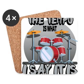 Schlagzeug Statement Drummer Drums Spruch Geschenk - Untersetzer (4er-Set) - Weiß - Vorne