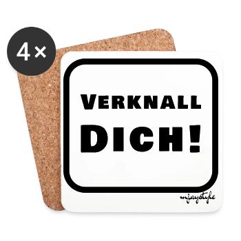 Verknall Dich! - Untersetzer (4er-Set) - Weiß - Vorne