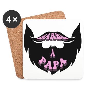 Barbe à papa - Dessous de verre (lot de 4) - blanc - Devant