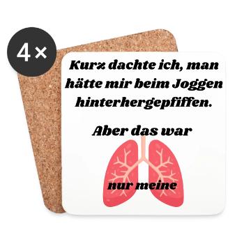 Kurz dachte ich man hätte mir beim ... - Untersetzer (4er-Set) - Weiß - Vorne