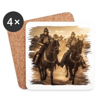 Dexterity of a knight in the tournament - Coasters (set of 4) - white - Front