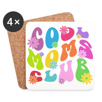 Cool Moms Club - Untersetzer (4er-Set) - Weiß - Vorne