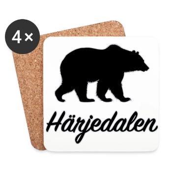 Härjedalen Bär Nordschweden Schweden Jämtland - Untersetzer (4er-Set) - Weiß - Vorne