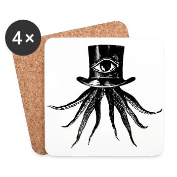 Octopus - Untersetzer (4er-Set) - Weiß - Vorne