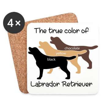 True Color Labrador - Untersetzer (4er-Set) - Weiß - Vorne