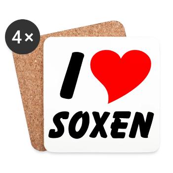 I love Soxen - Siebenbürger - Untersetzer (4er-Set) - Weiß - Vorne