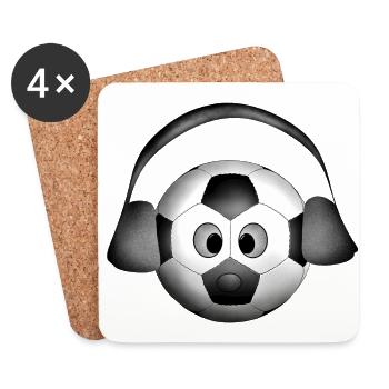 Casque de football - Dessous de verre (lot de 4) - blanc - Devant
