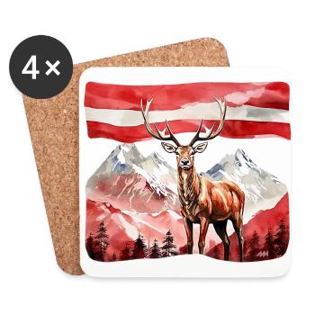 Alexandra Maxa Design AT 3 2 - Coasters (set of 4) - white - Front