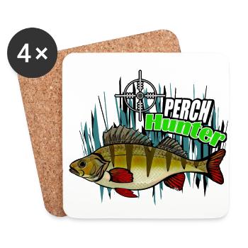 Perch hunter - Coasters (set of 4) - white - Front