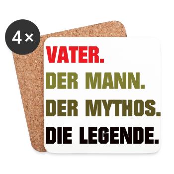 Vater - Untersetzer (4er-Set) - Weiß - Vorne