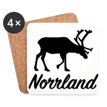 Norrland Reindeer Sverige Northern Sweden Sweden - Coasters (set of 4) - white - Front