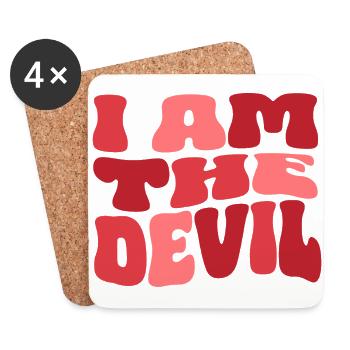 Je suis le diable - Ich bin der Teufel - Dessous de verre (lot de 4) - blanc - Devant