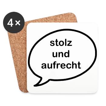 iYpsilon stolz und aufrecht - Untersetzer (4er-Set) - Weiß - Vorne
