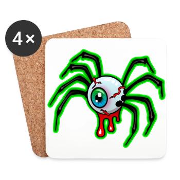 L'œil d'Halloween - Dessous de verre (lot de 4) - blanc - Devant