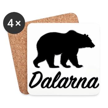 Dalarna Bear Sverige Region Sweden Central Sweden - Coasters (set of 4) - white - Front