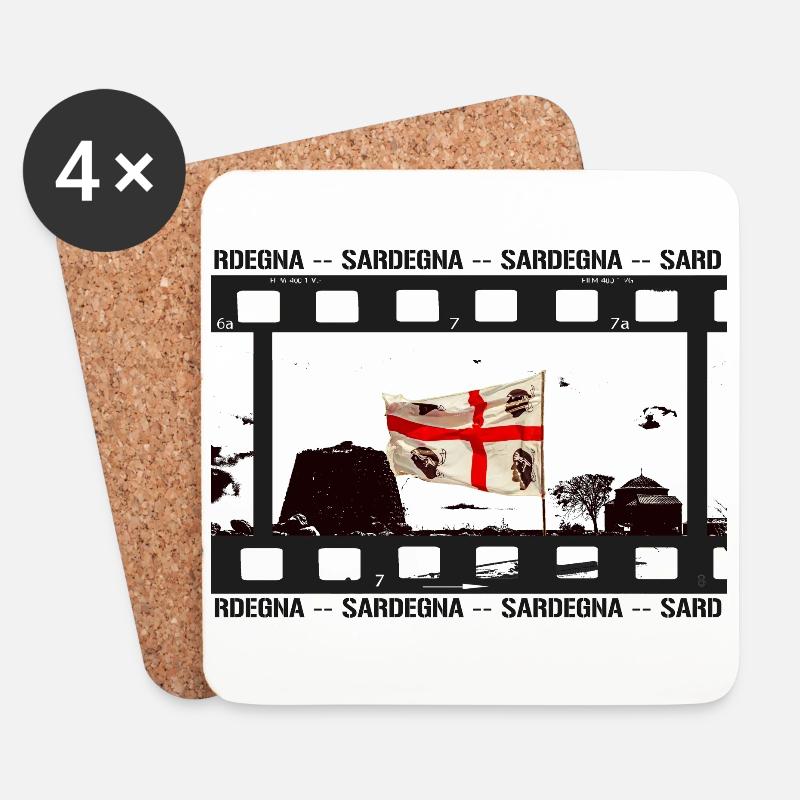 Sardegna Filmstrip - Untersetzer (4er-Set) - Weiß