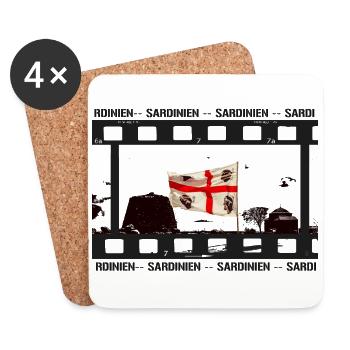 Sardinia Film Strip - Coasters (set of 4) - white - Front