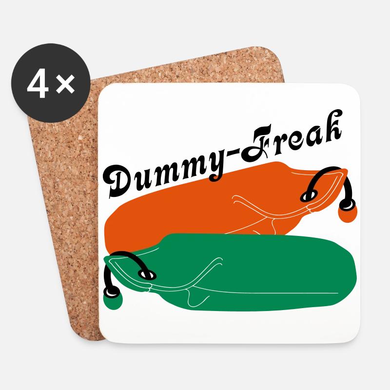 Dummy Freak - Untersetzer (4er-Set) - Weiß