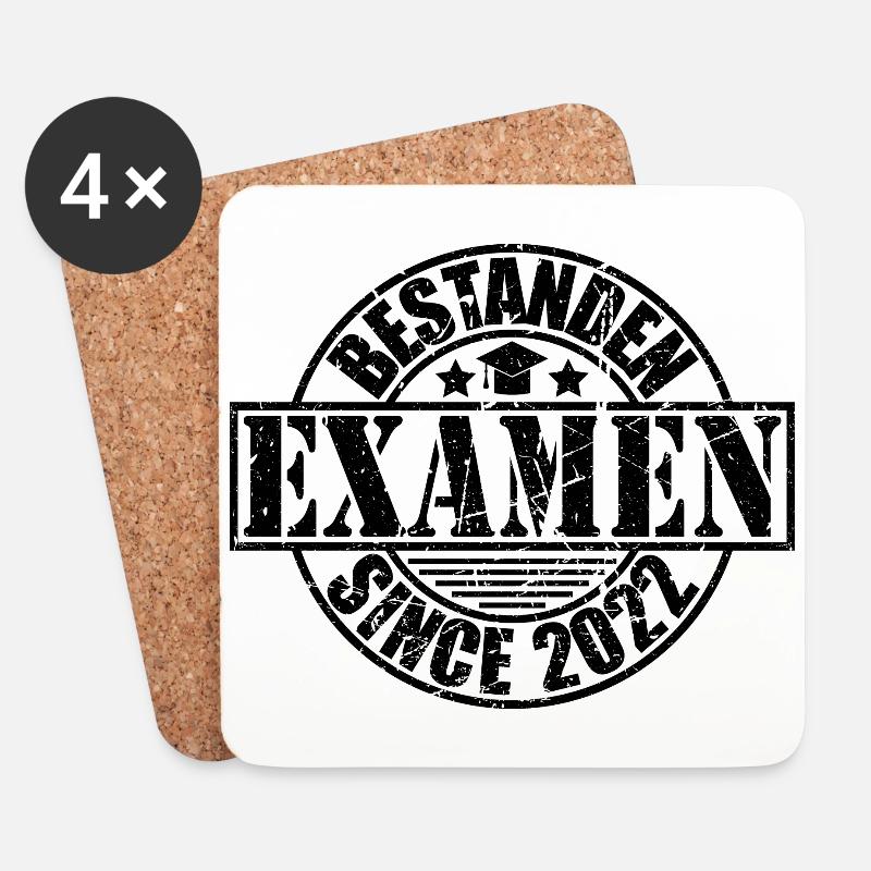 Examen 2022 positiv getestet - Untersetzer (4er-Set) - Weiß